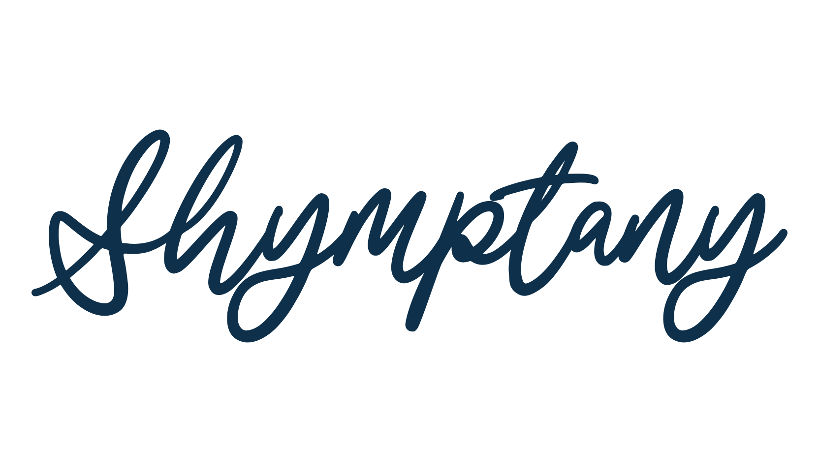 Shymptany, handwriting font preview