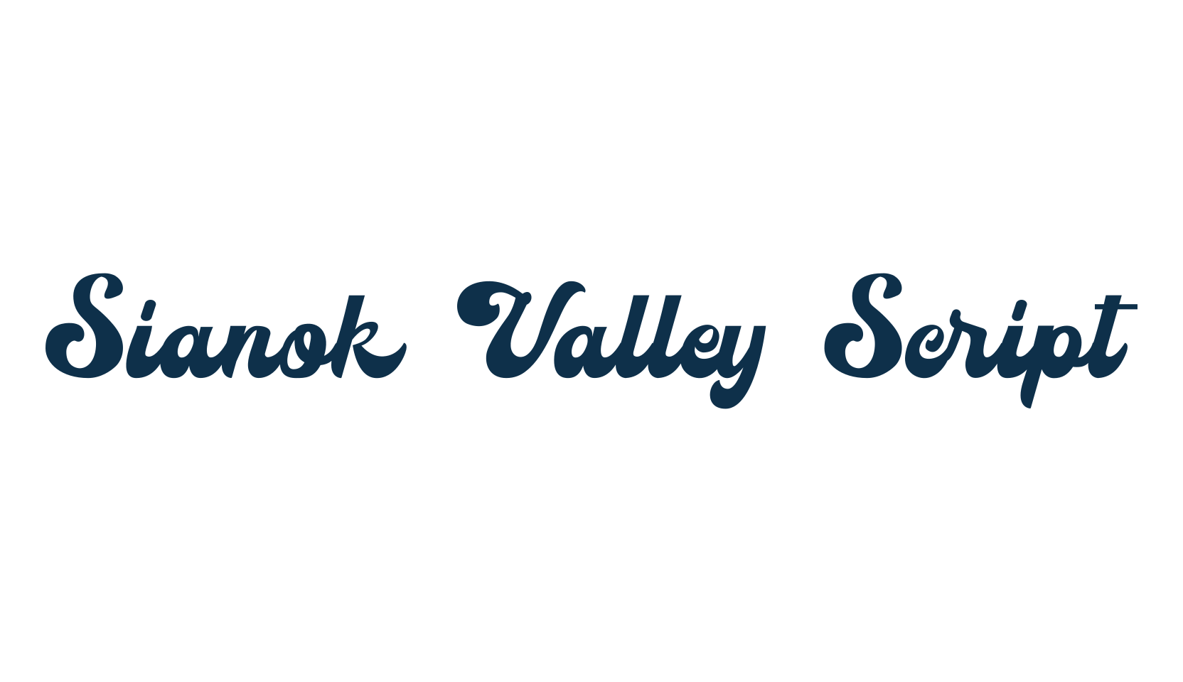 Sianok Valley Script, fancy old school decorative script calligraphy font preview