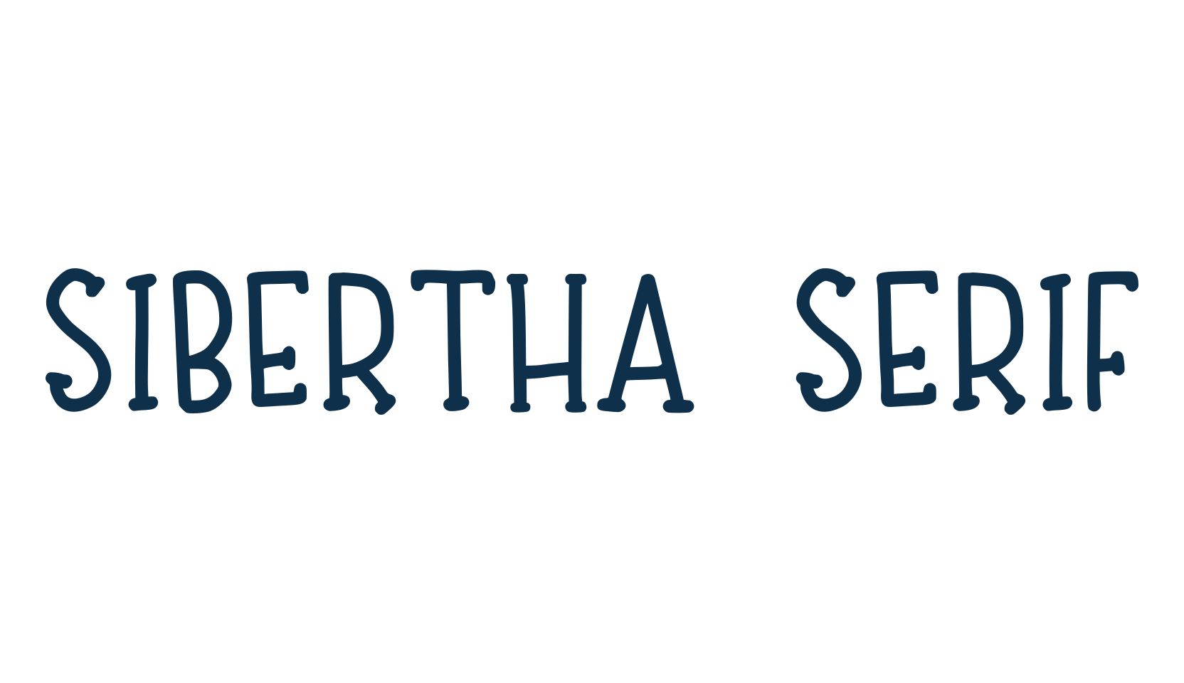 Sibertha Serif, fancy cartoon decorative font preview