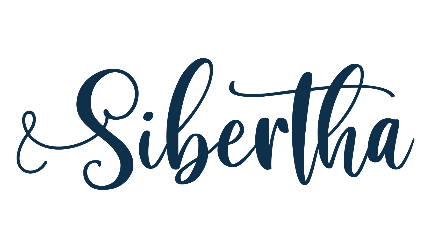 Sibertha, calligraphy font preview