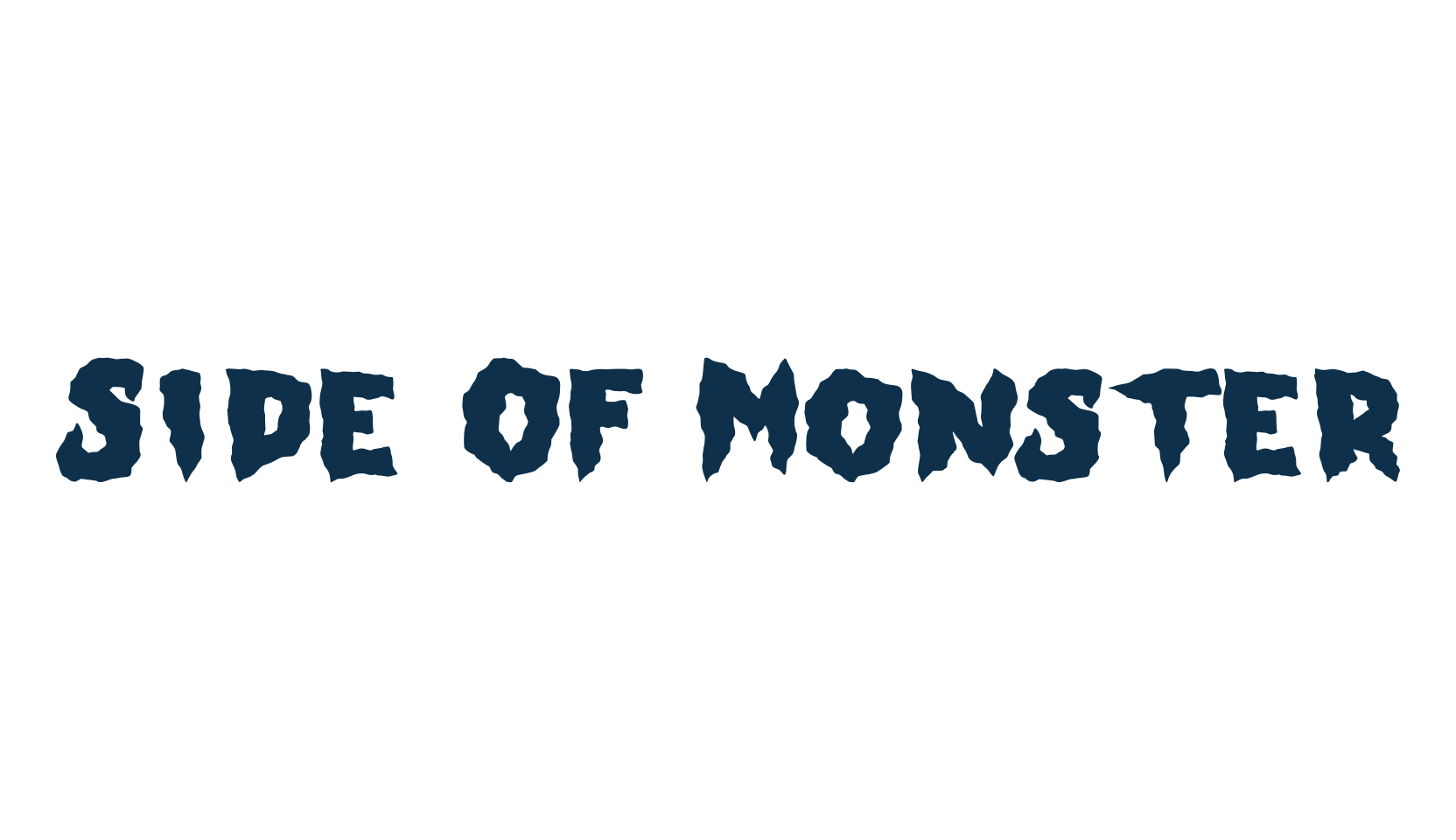 Side Of Monster, fancy decorative font preview