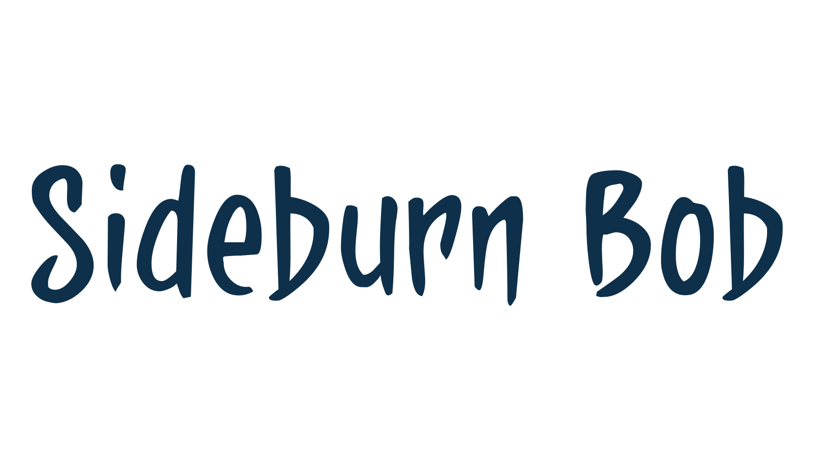 Sideburn Bob, fancy cartoon decorative comic font preview