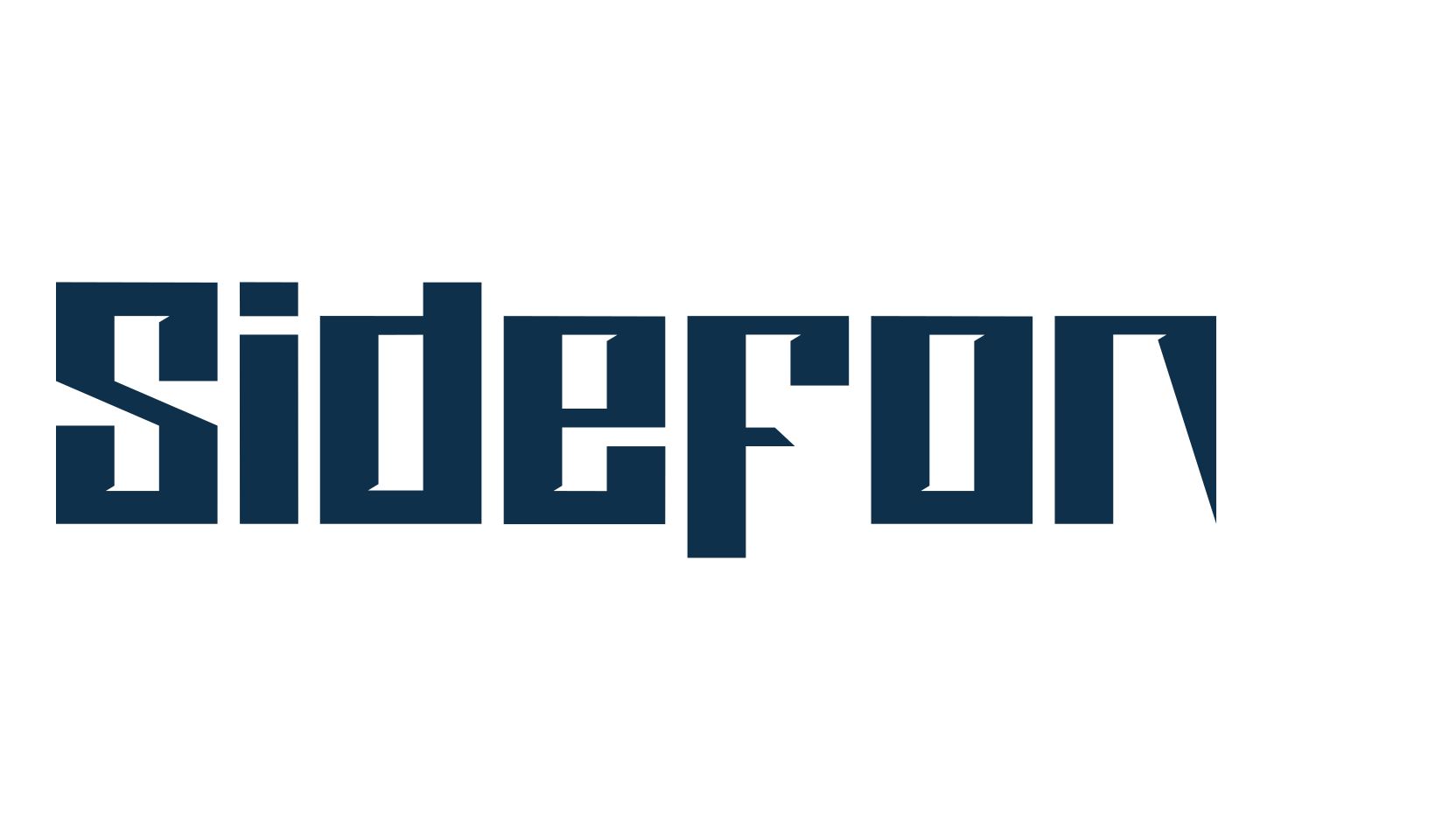 Sidefont, techno square sci-fi font preview