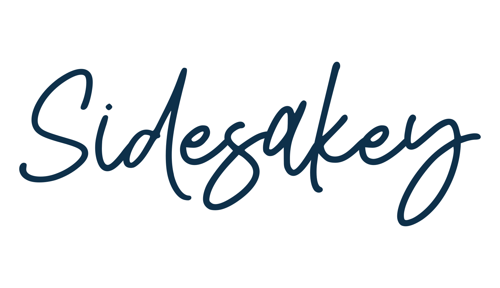 Sidesakey, handwriting font preview