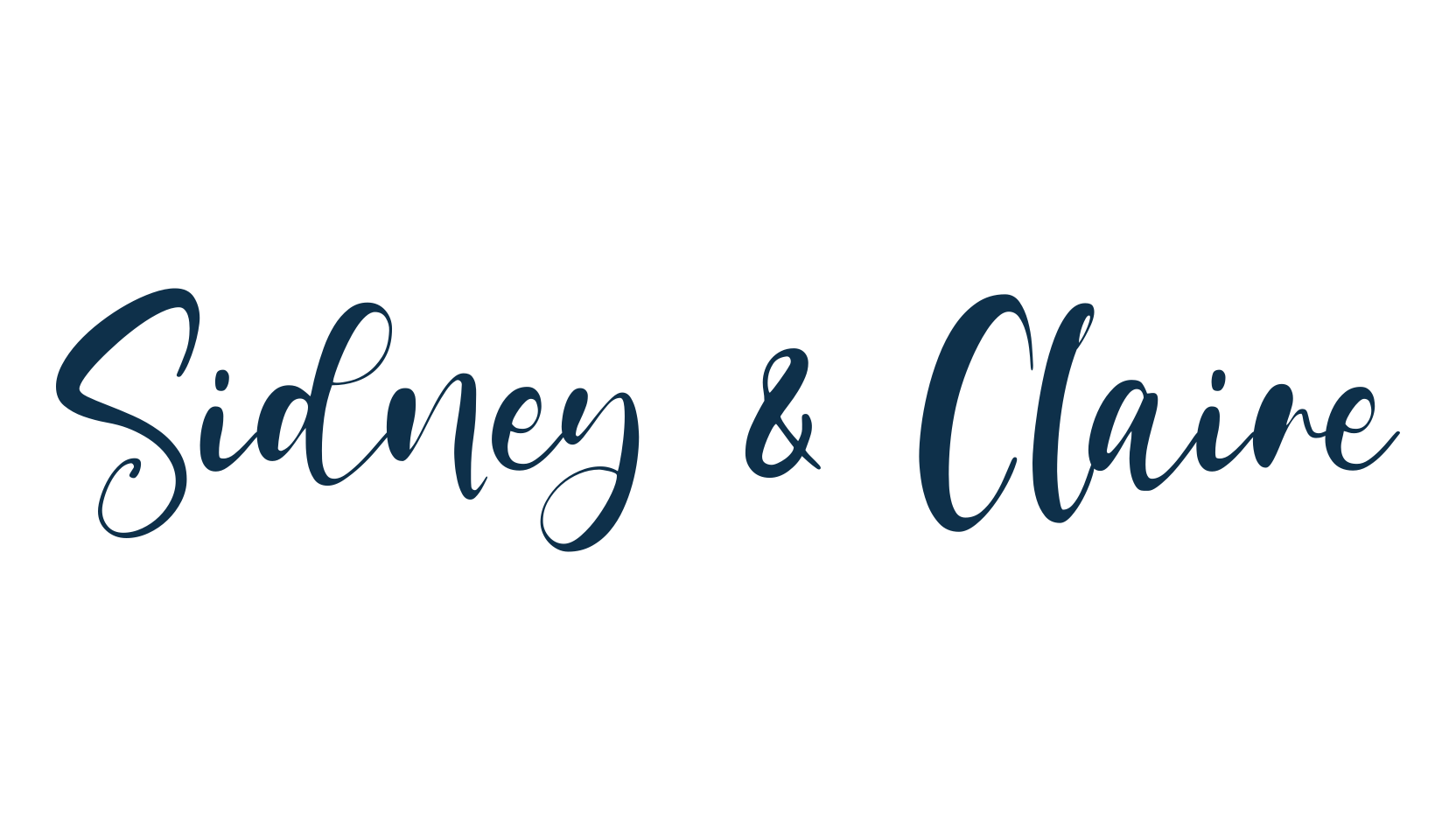 Sidney & Claire, script calligraphy fancy decorative font preview