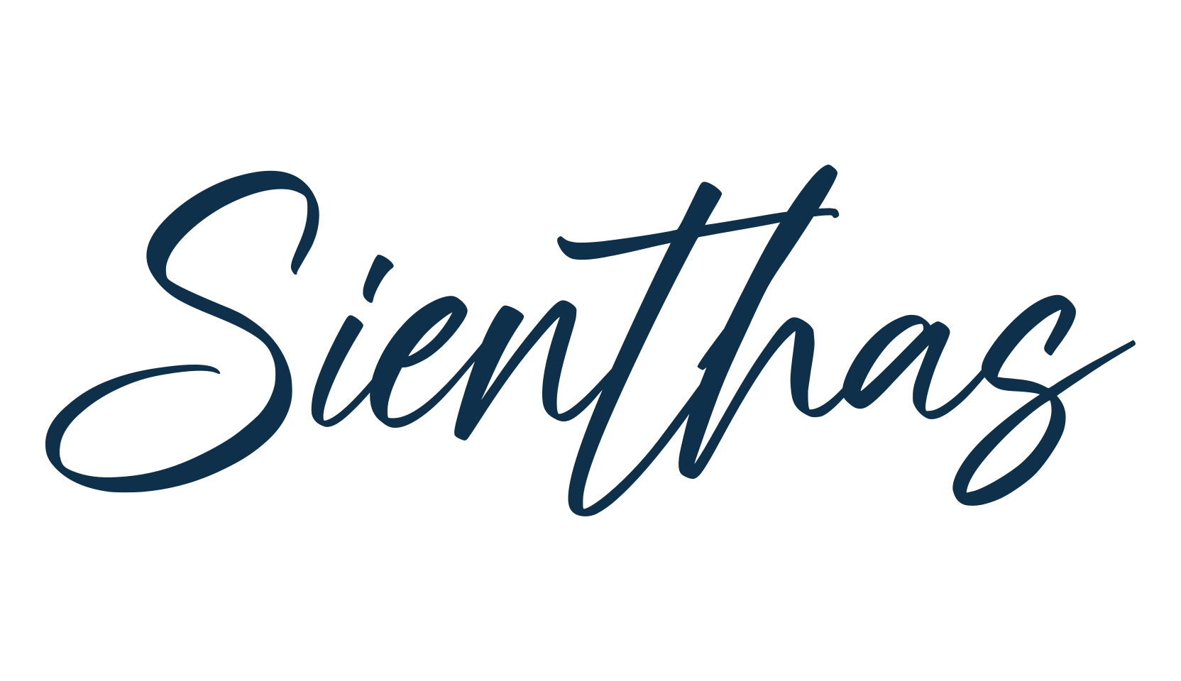 Sienthas, handwriting font preview