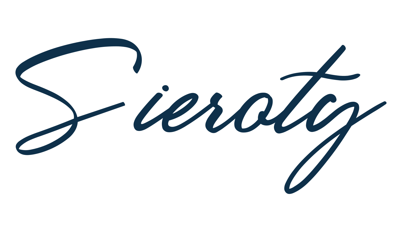 Sieroty, script handwritten fancy decorative calligraphy font preview