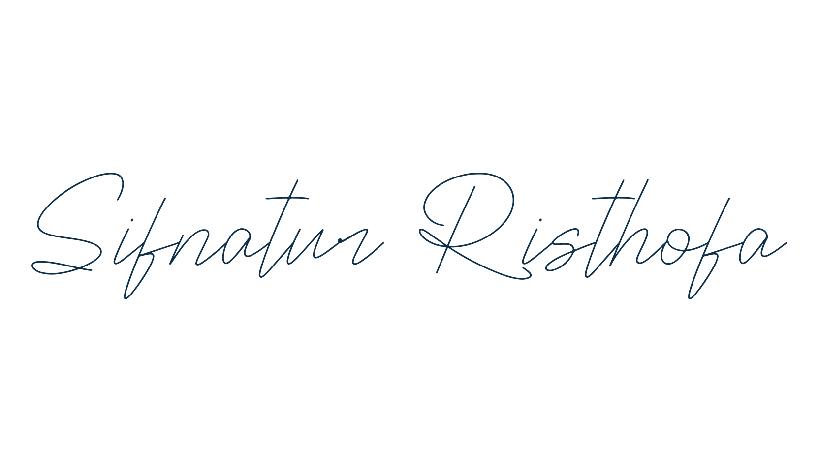 Sifnatur Risthofa, script handwritten fancy decorative calligraphy font preview