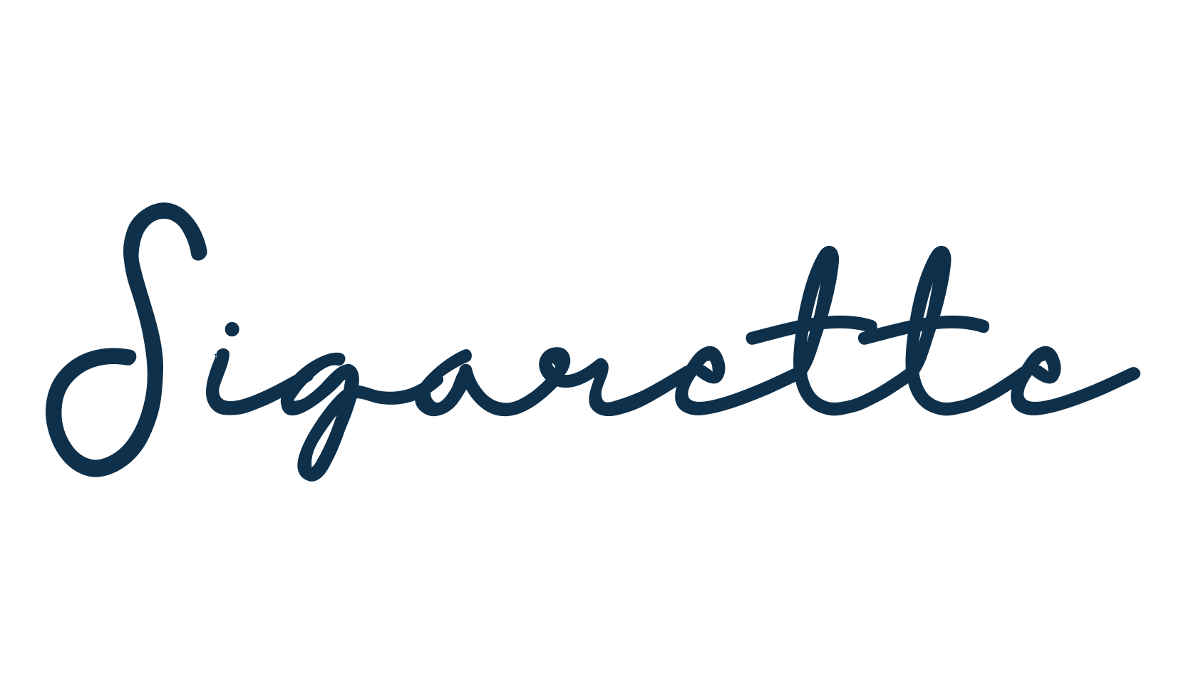 Sigarette, script handwritten fancy decorative calligraphy font preview