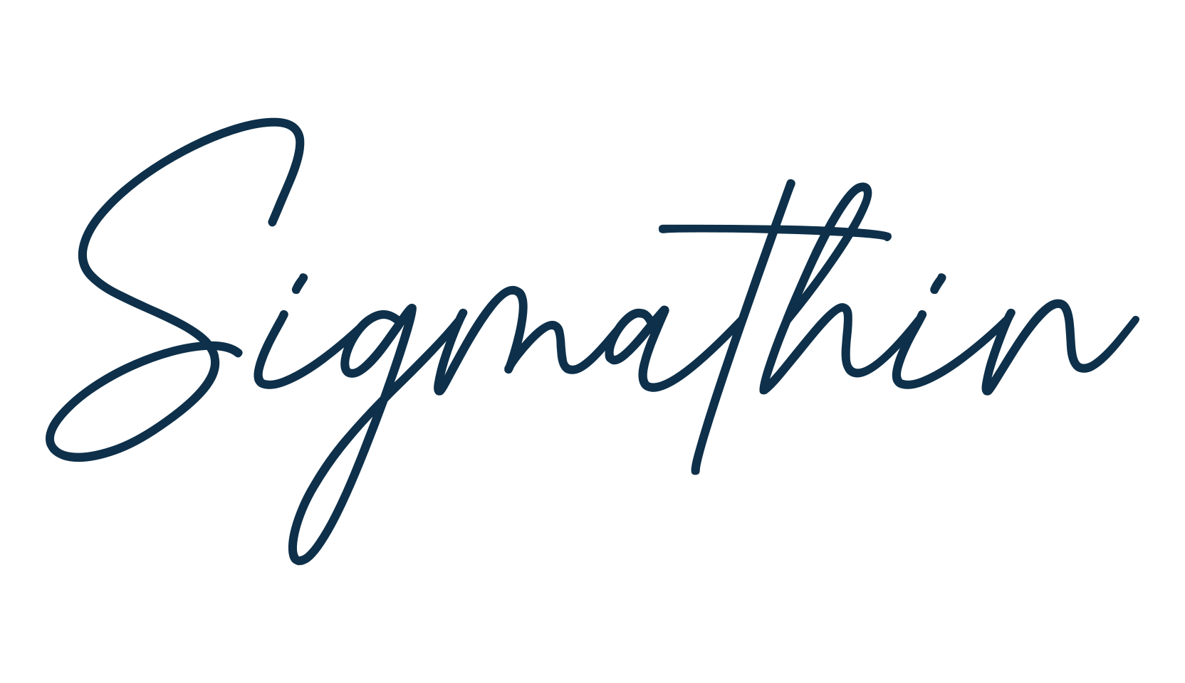 Sigmathin, handwriting font preview