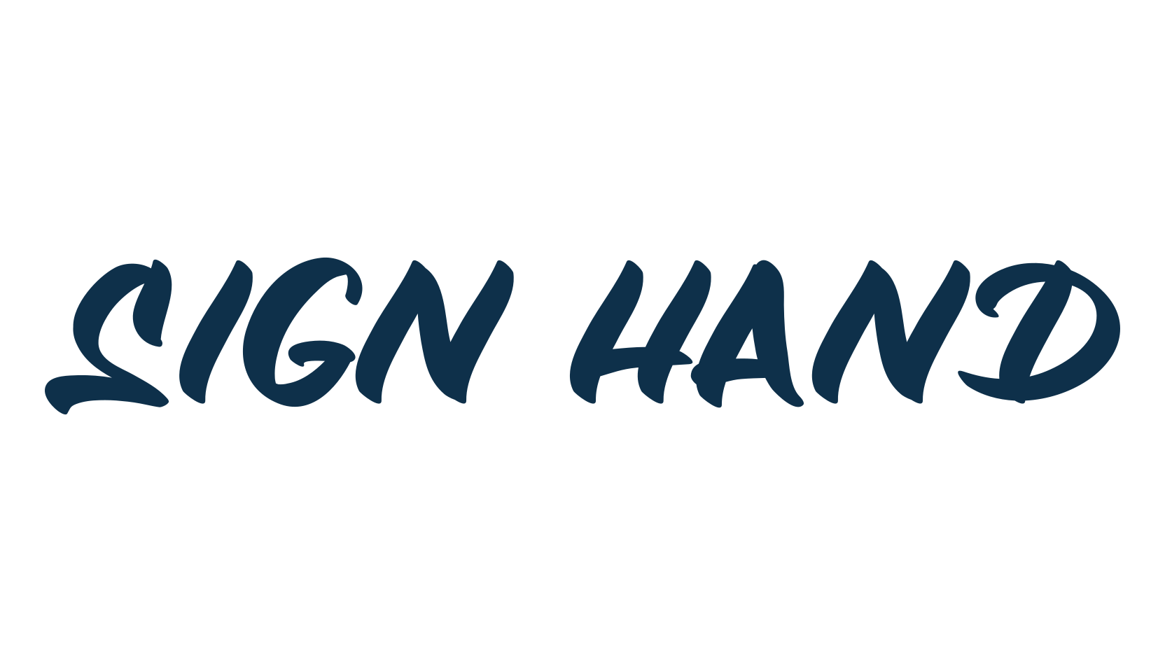 Sign Hand, script brush fancy decorative calligraphy font preview