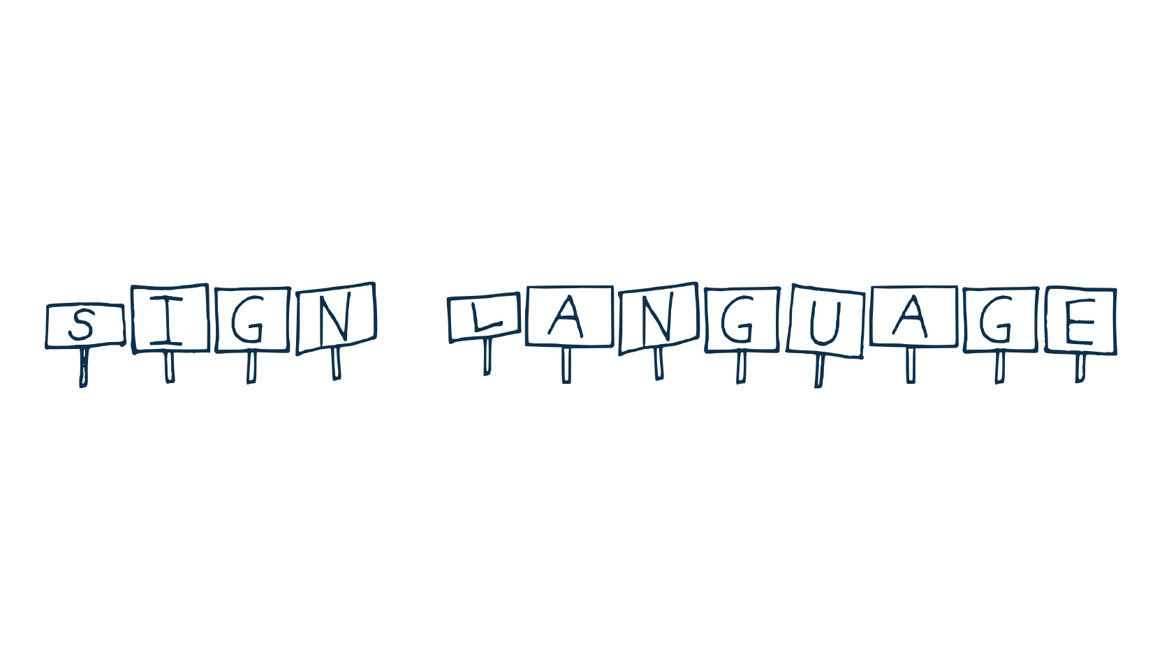 Sign Language, fancy decorative font preview