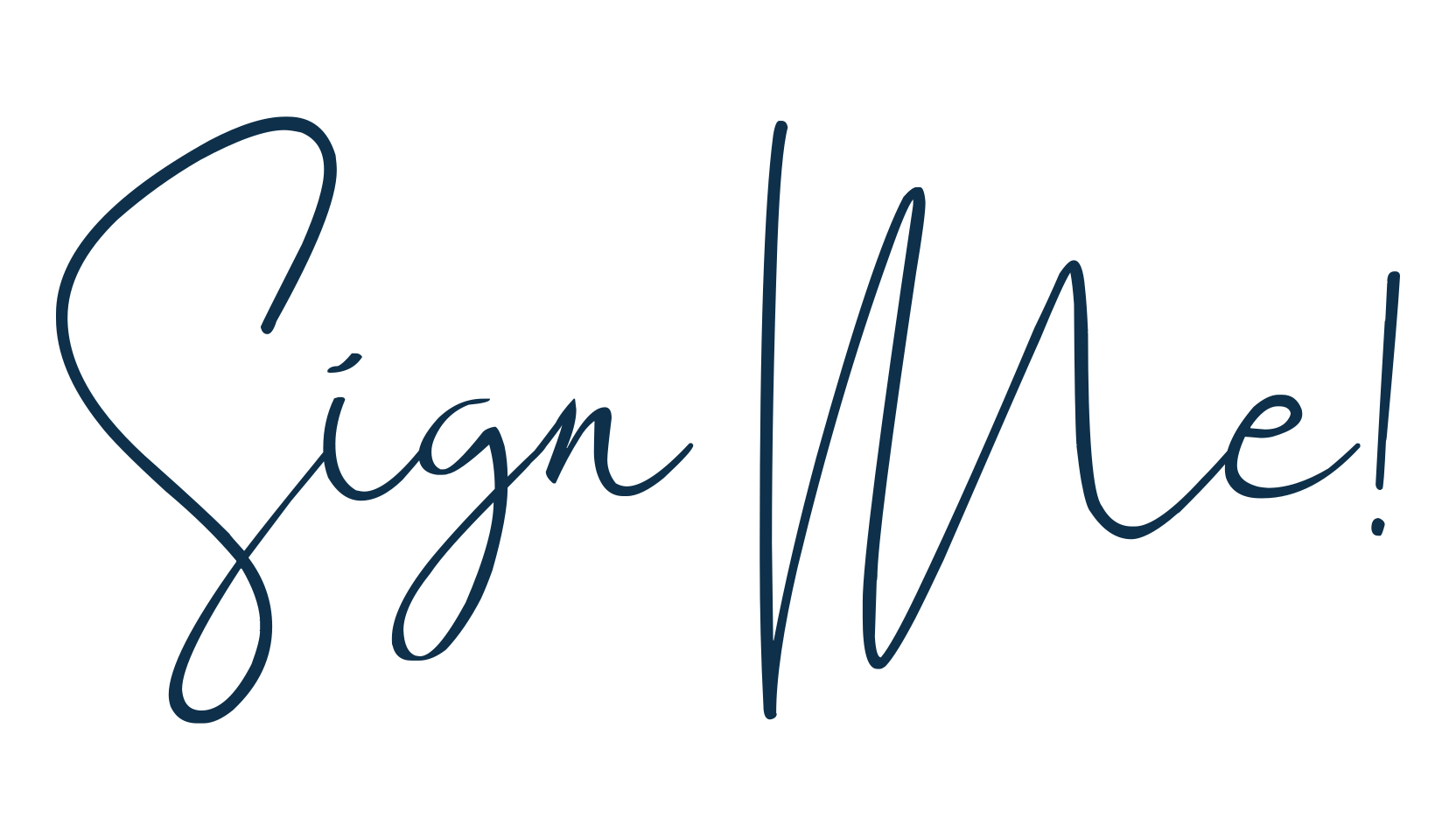 Sign Me!, script handwritten fancy decorative calligraphy font preview