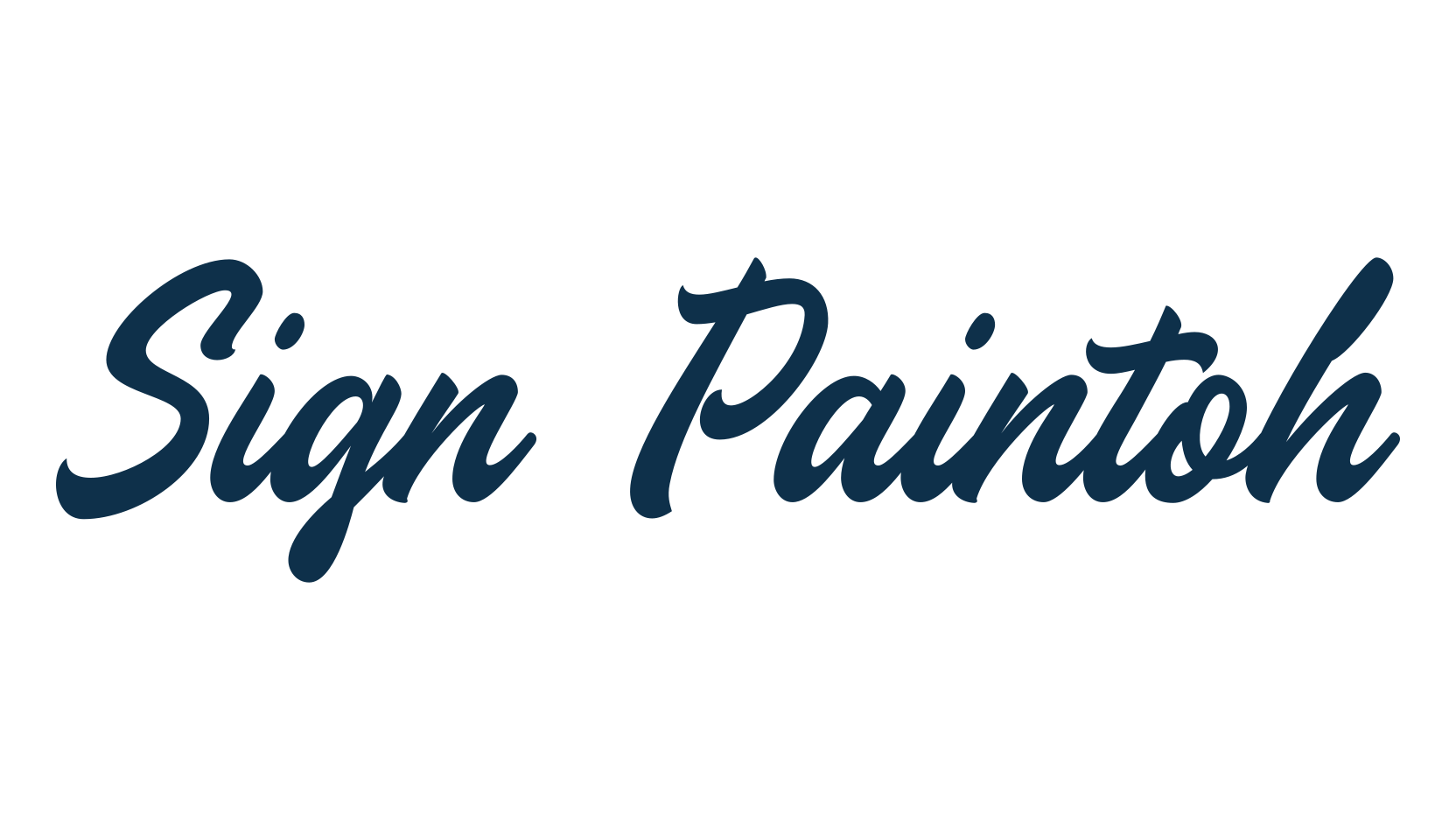 Sign Paintoh, old school font preview