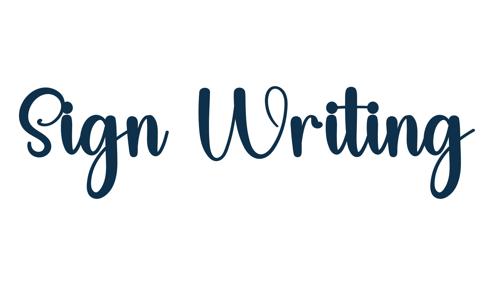 Sign Writing, handwriting font preview