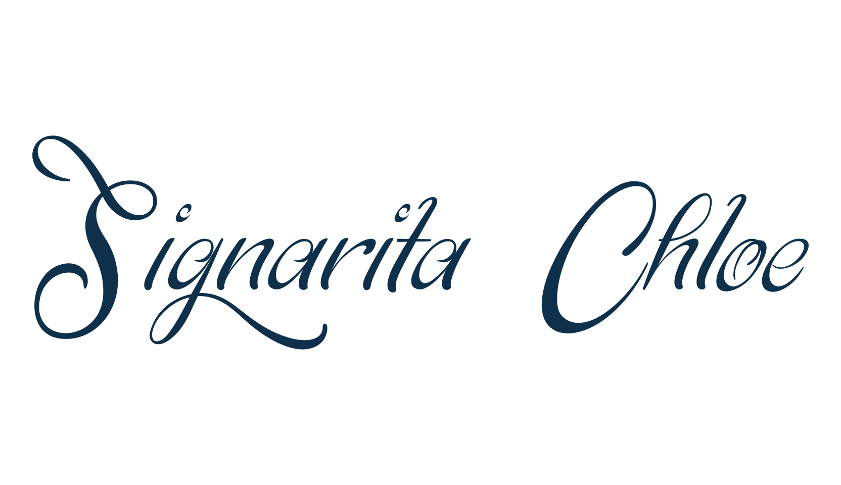 Signarita Chloe, script calligraphy fancy decorative font preview