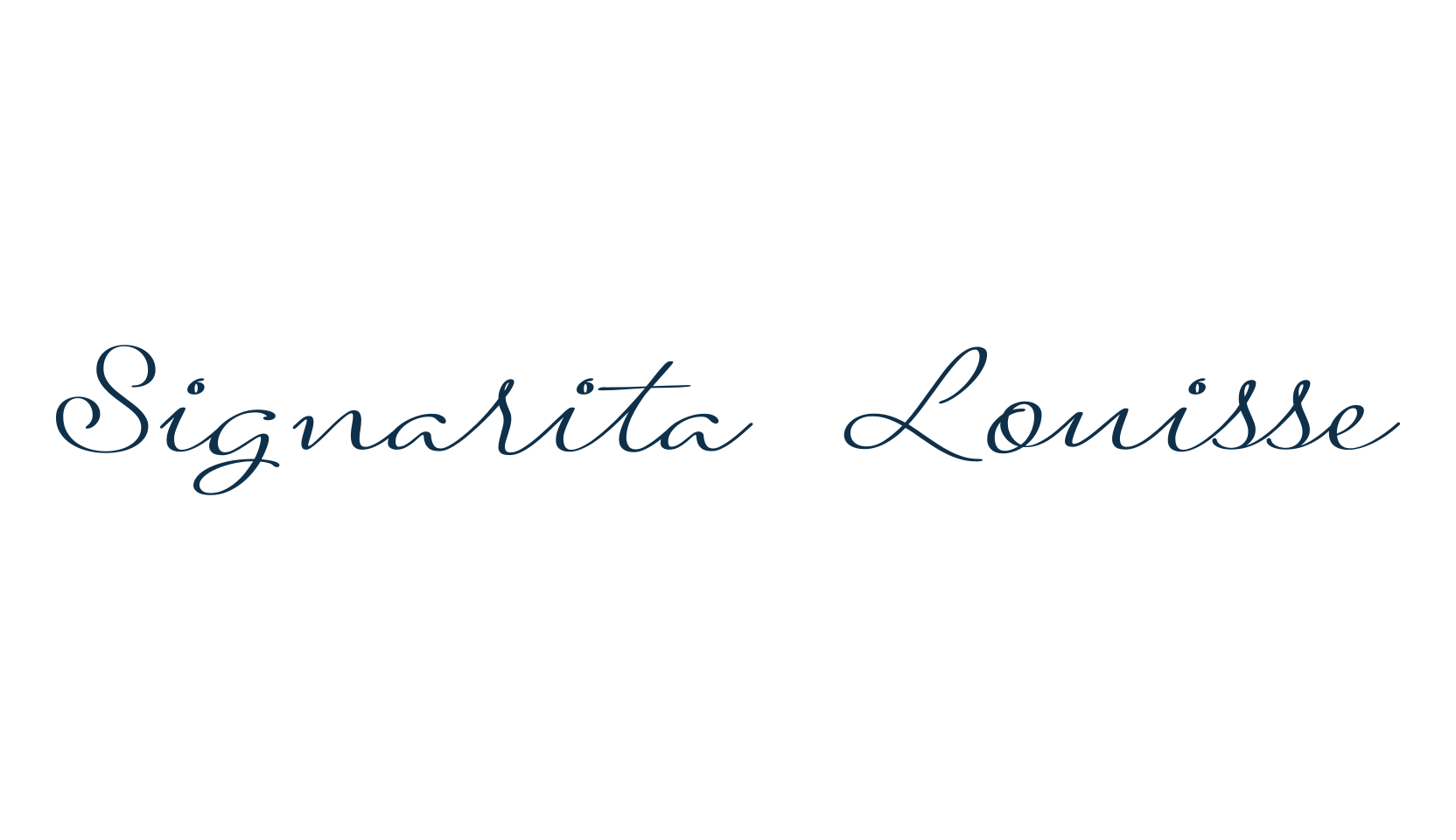 Signarita Louisse, script handwritten fancy decorative calligraphy font preview