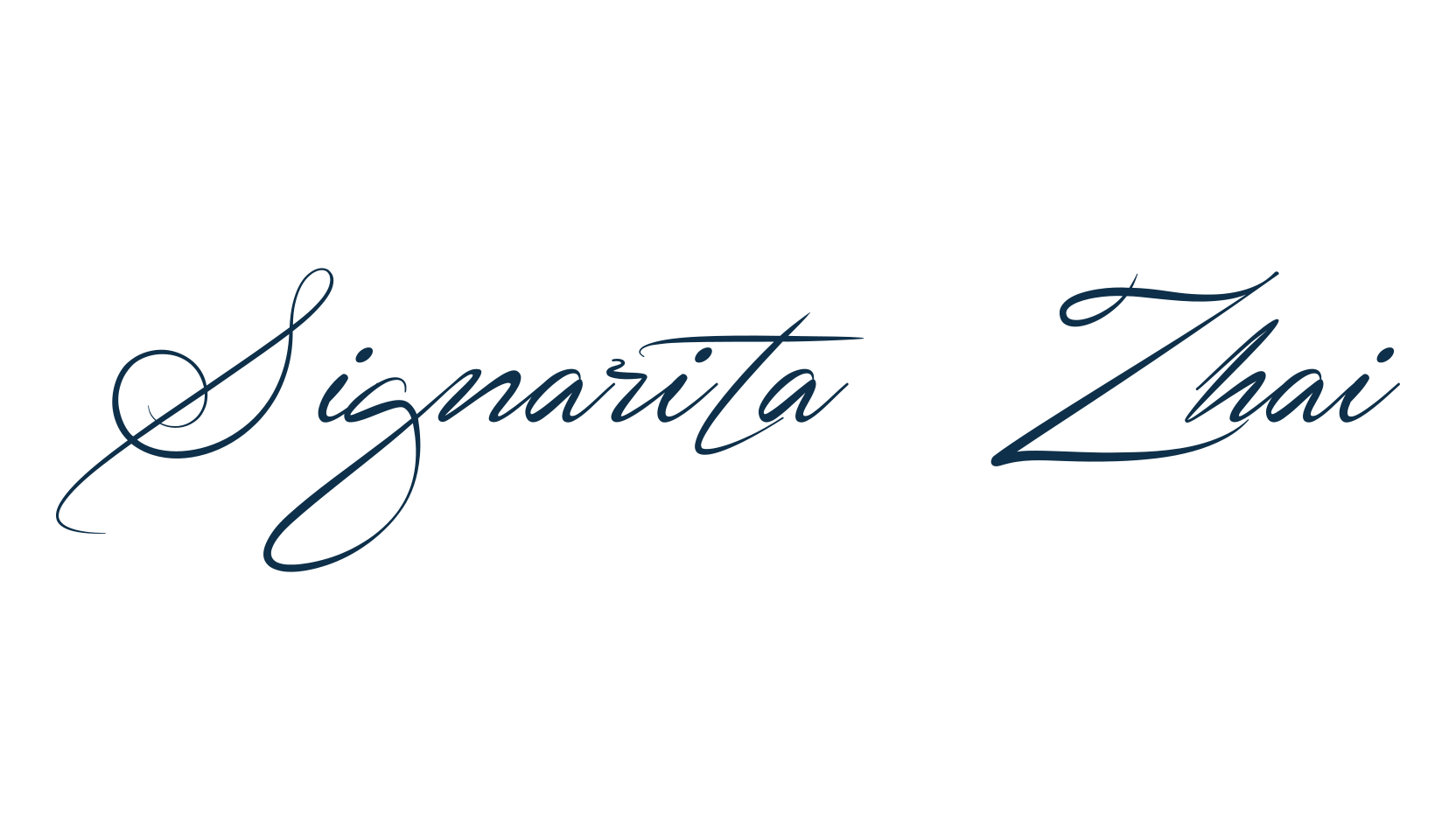 Signarita Zhai, calligraphy font preview