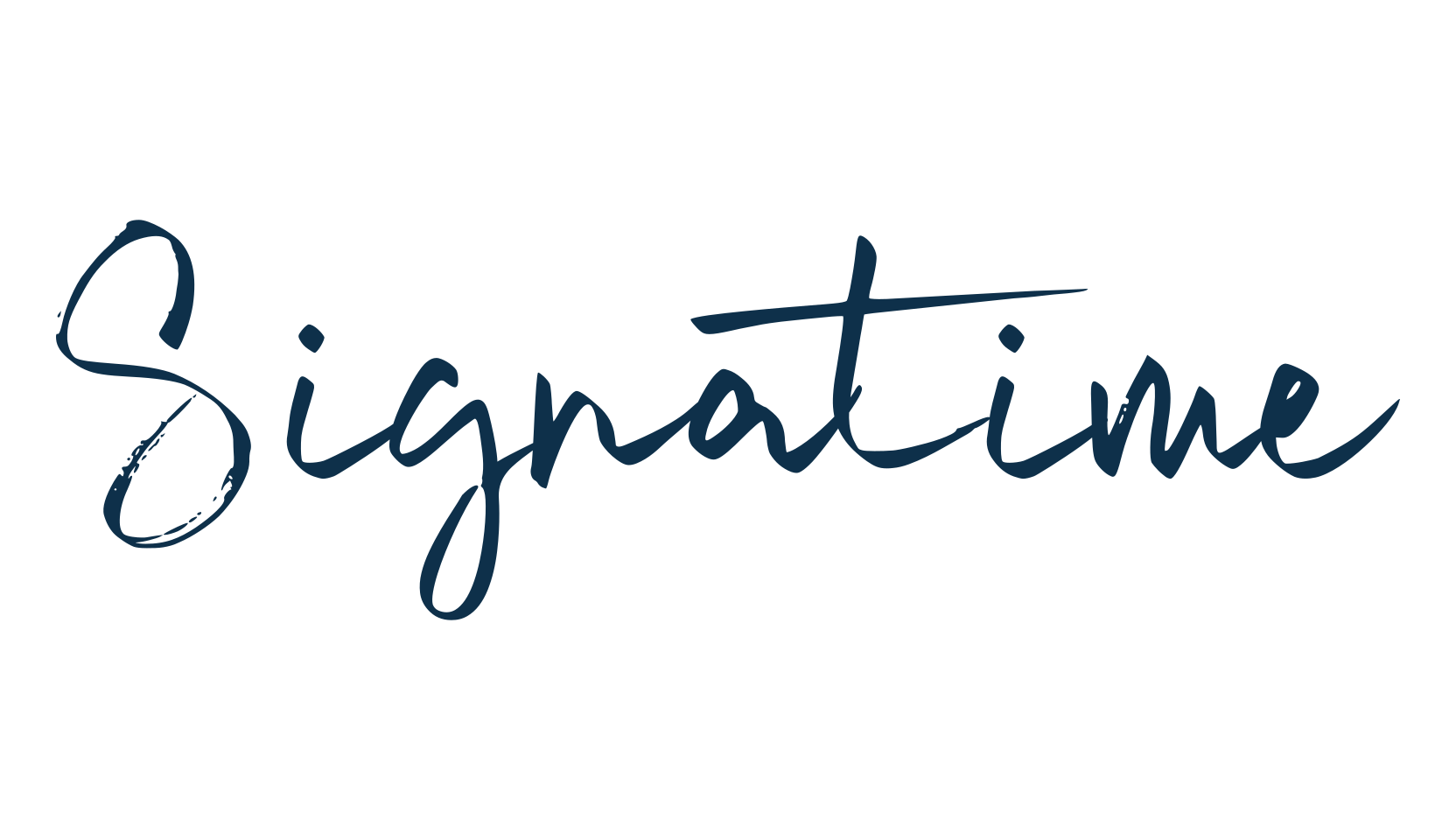 Signatime, script handwritten fancy decorative calligraphy font preview
