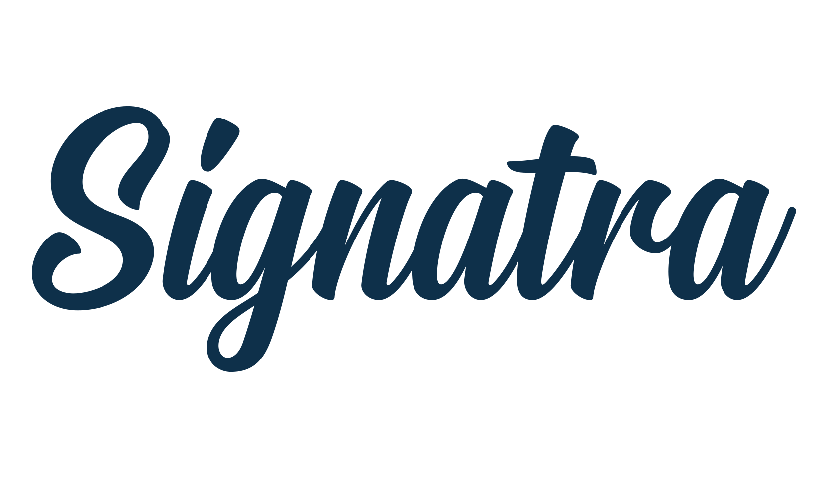 Signatra, calligraphy font preview