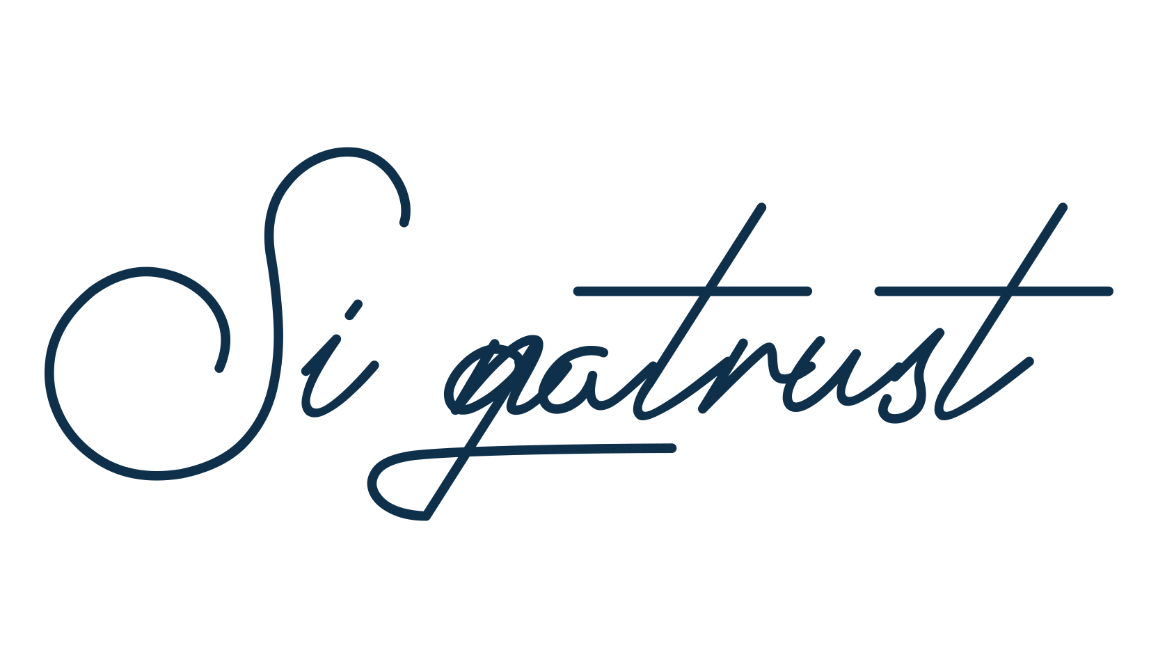 Signatrust, handwriting font preview