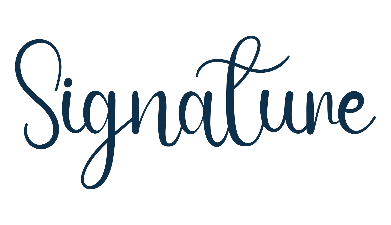 Signature (signature-11), various font preview