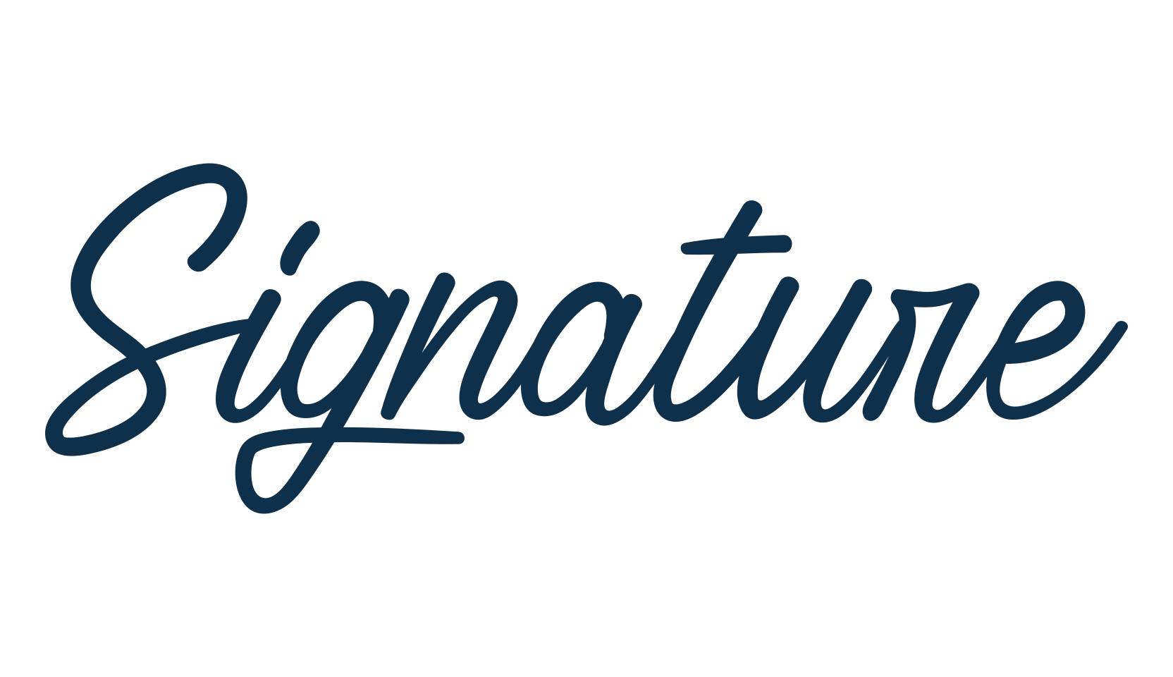 Signature (signature-4), various font preview