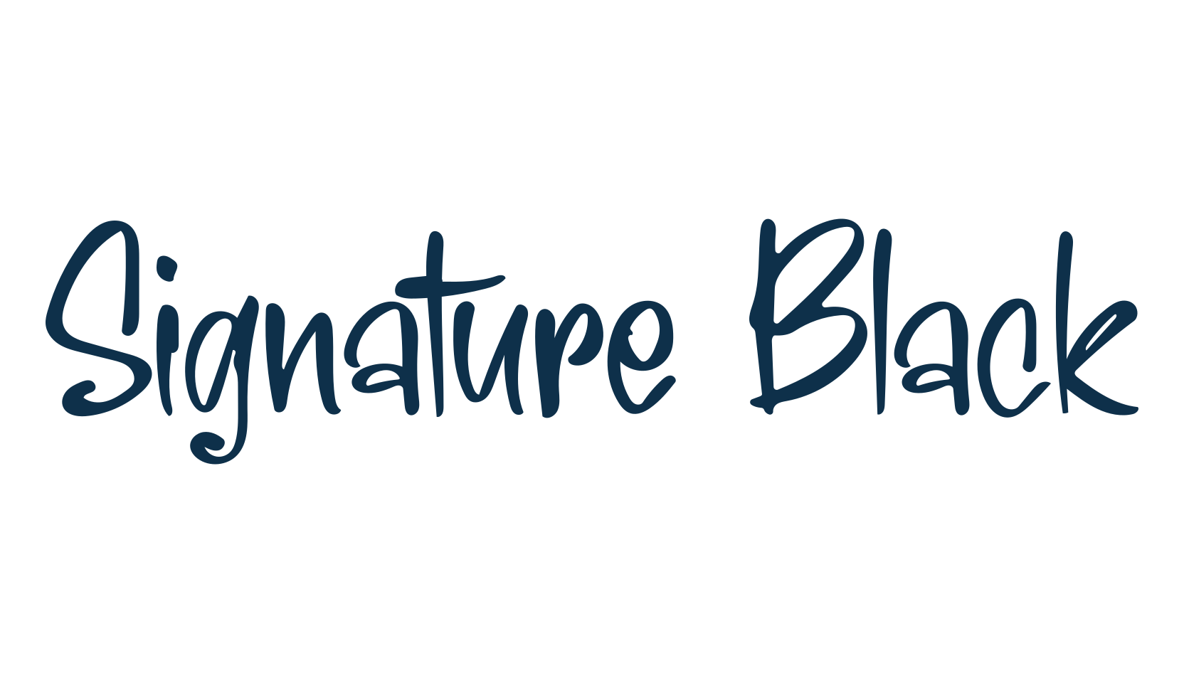 Signature Black, fancy decorative font preview