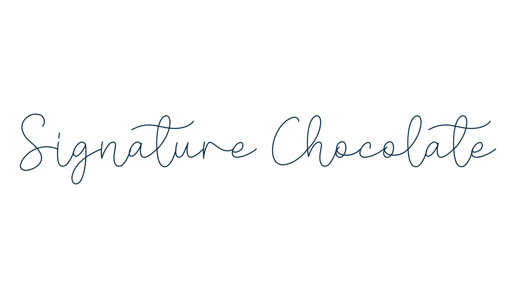 Signature Chocolate, script handwritten fancy decorative calligraphy font preview