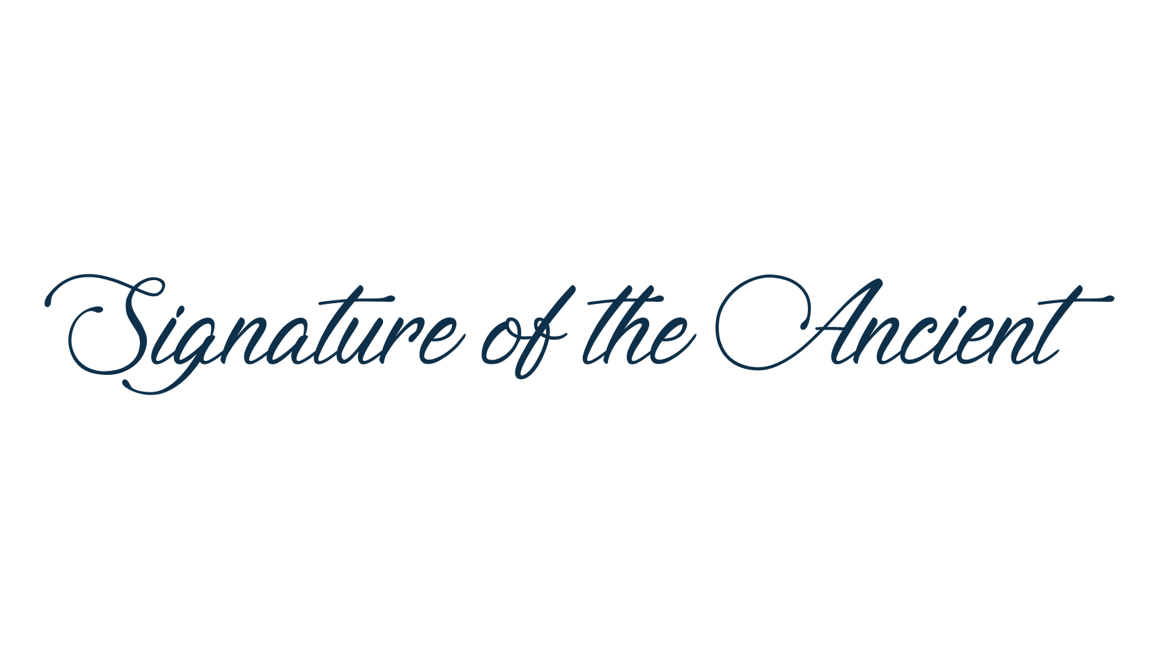 Signature of the Ancient, calligraphy font preview