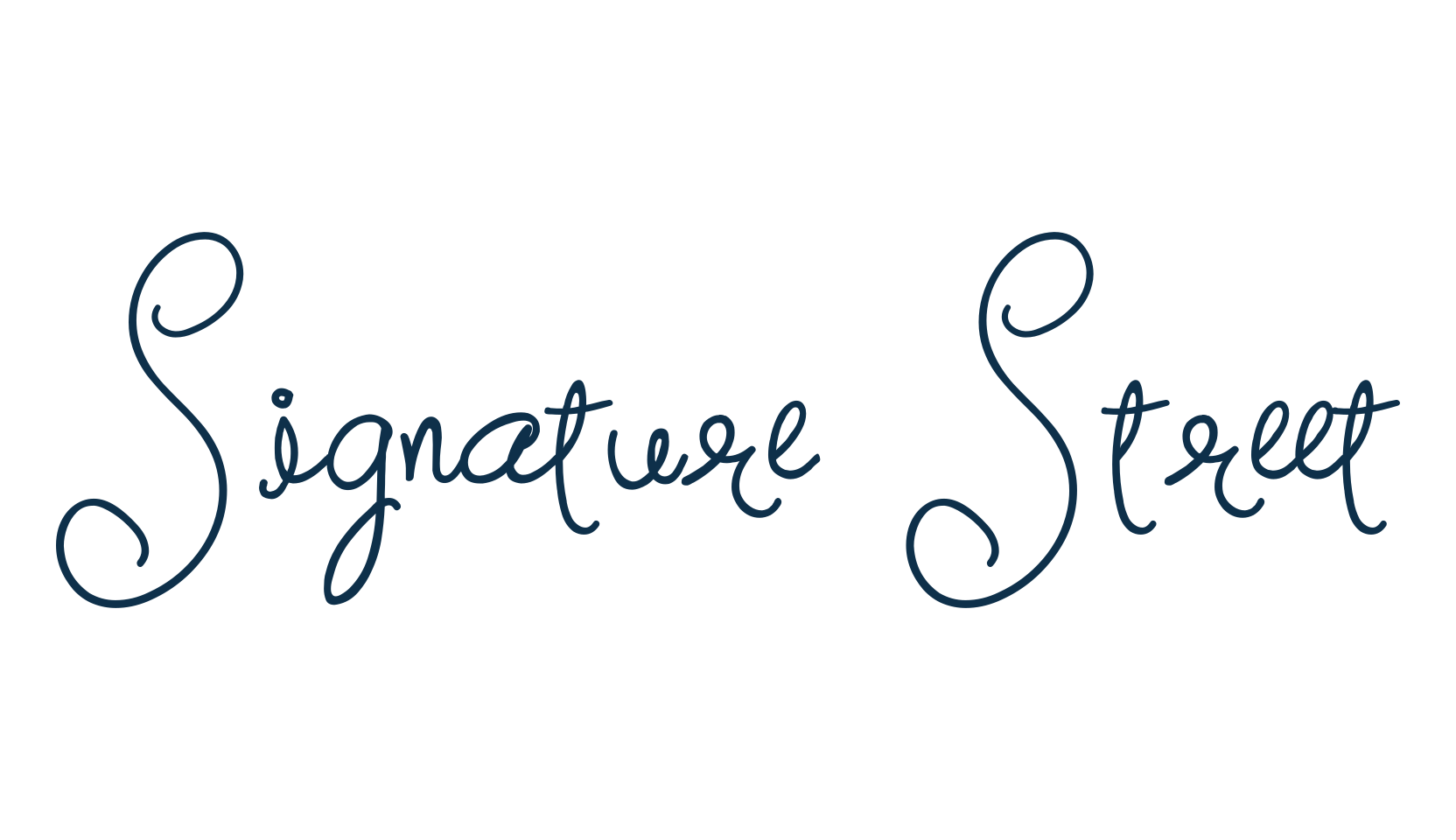 Signature Street, handwriting font preview