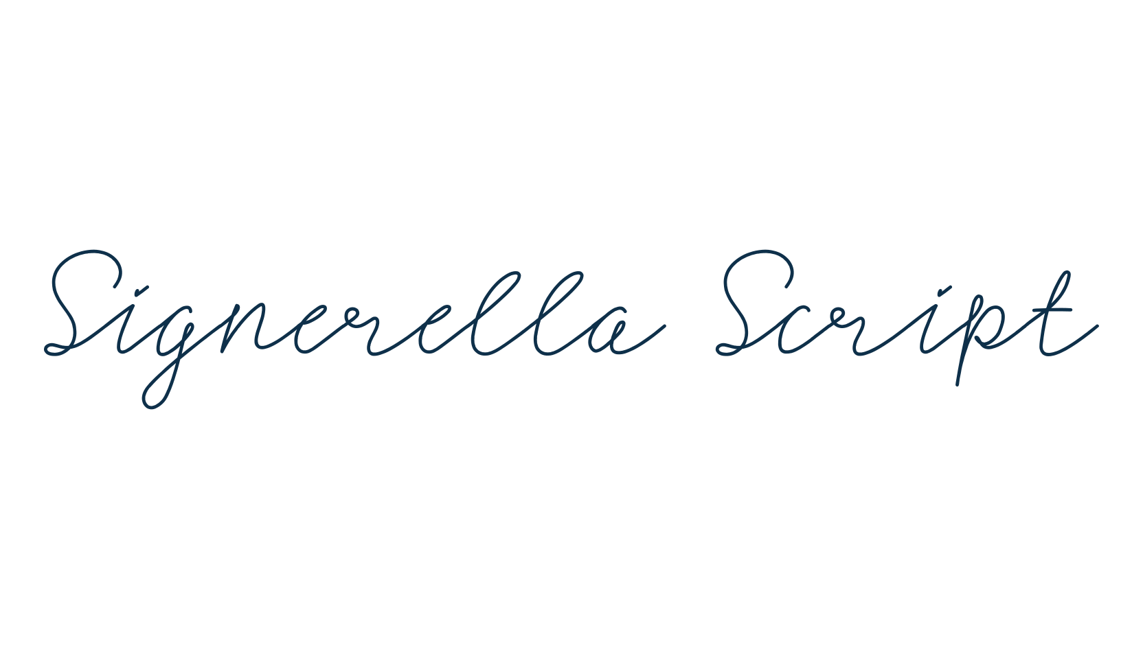 Signerella Script, handwriting font preview