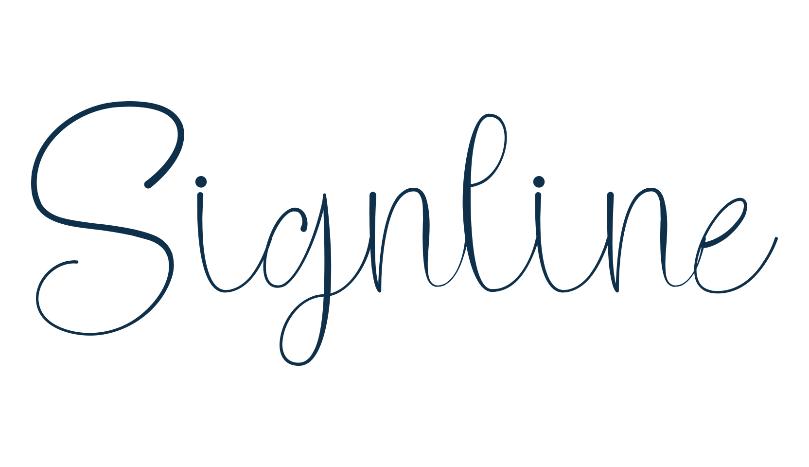 Signline, script handwritten fancy decorative calligraphy font preview