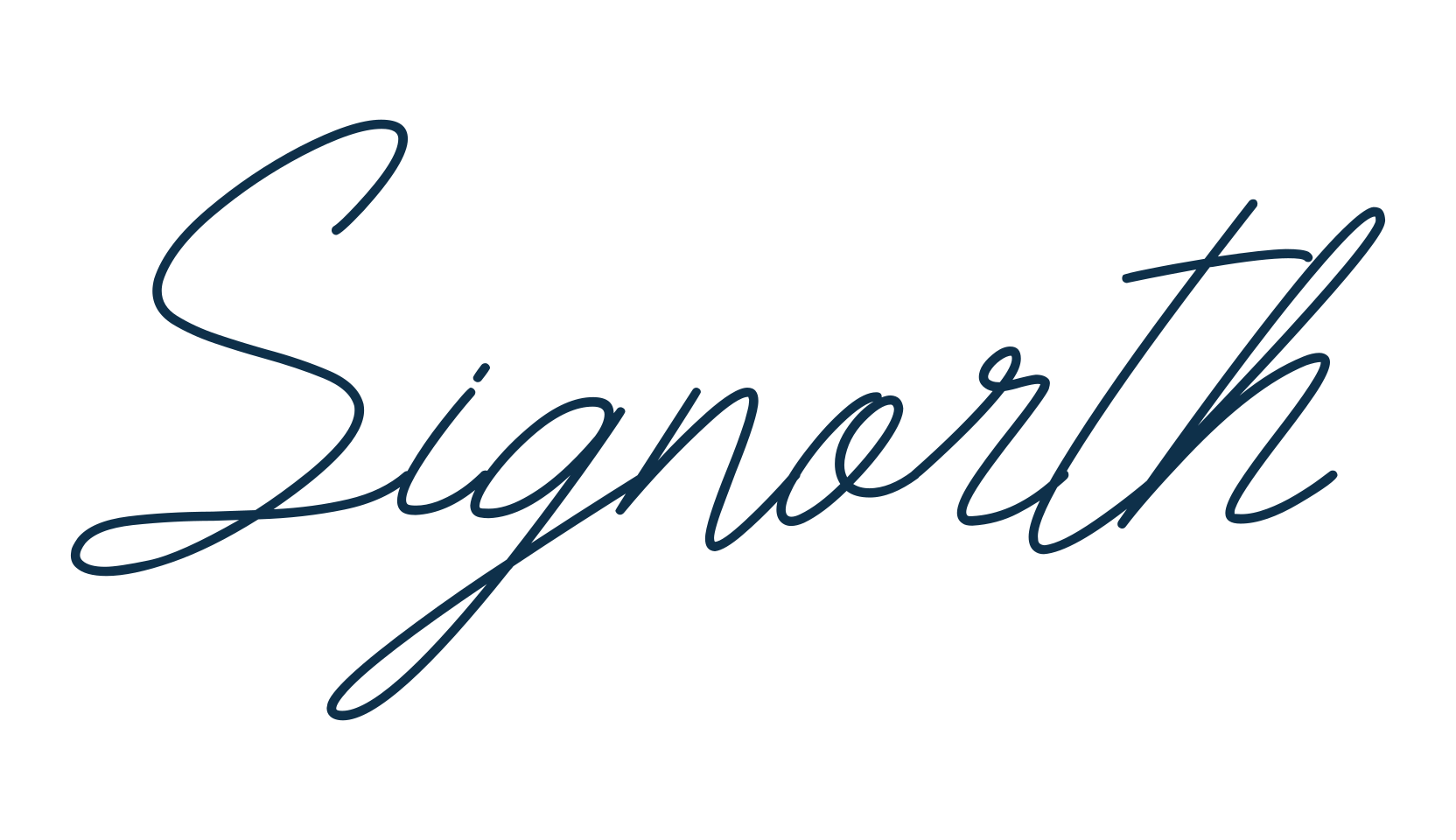 Signorth, handwriting font preview