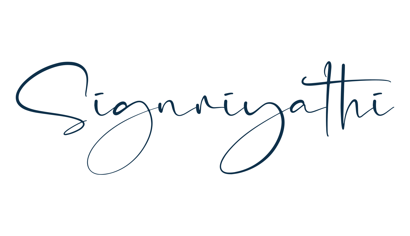 Signriyathi, script handwritten fancy decorative calligraphy font preview