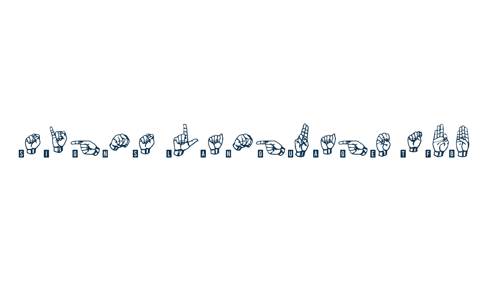 Signs Language TFB, display market font preview