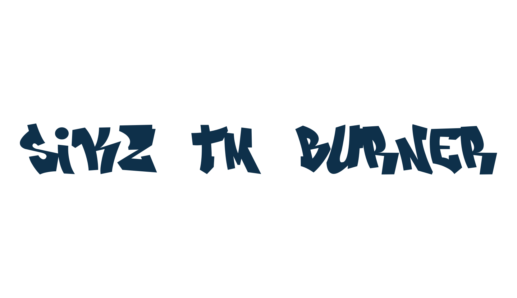 Sikz Tm Burner, script graffiti fancy decorative calligraphy font preview