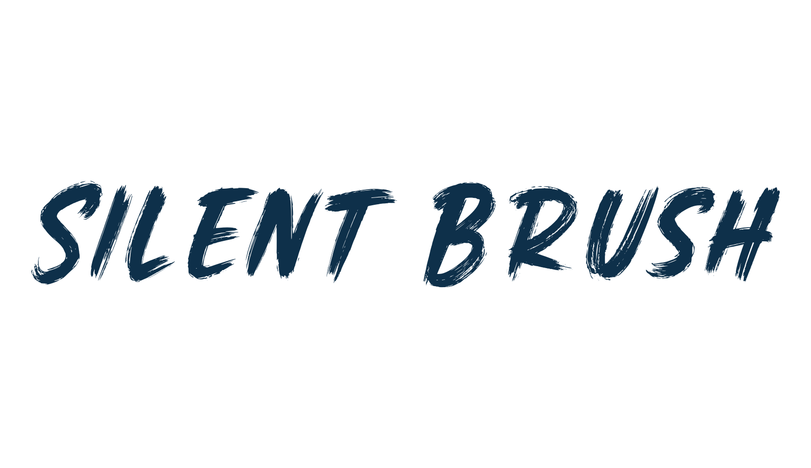 Silent Brush, script brush fancy decorative calligraphy font preview