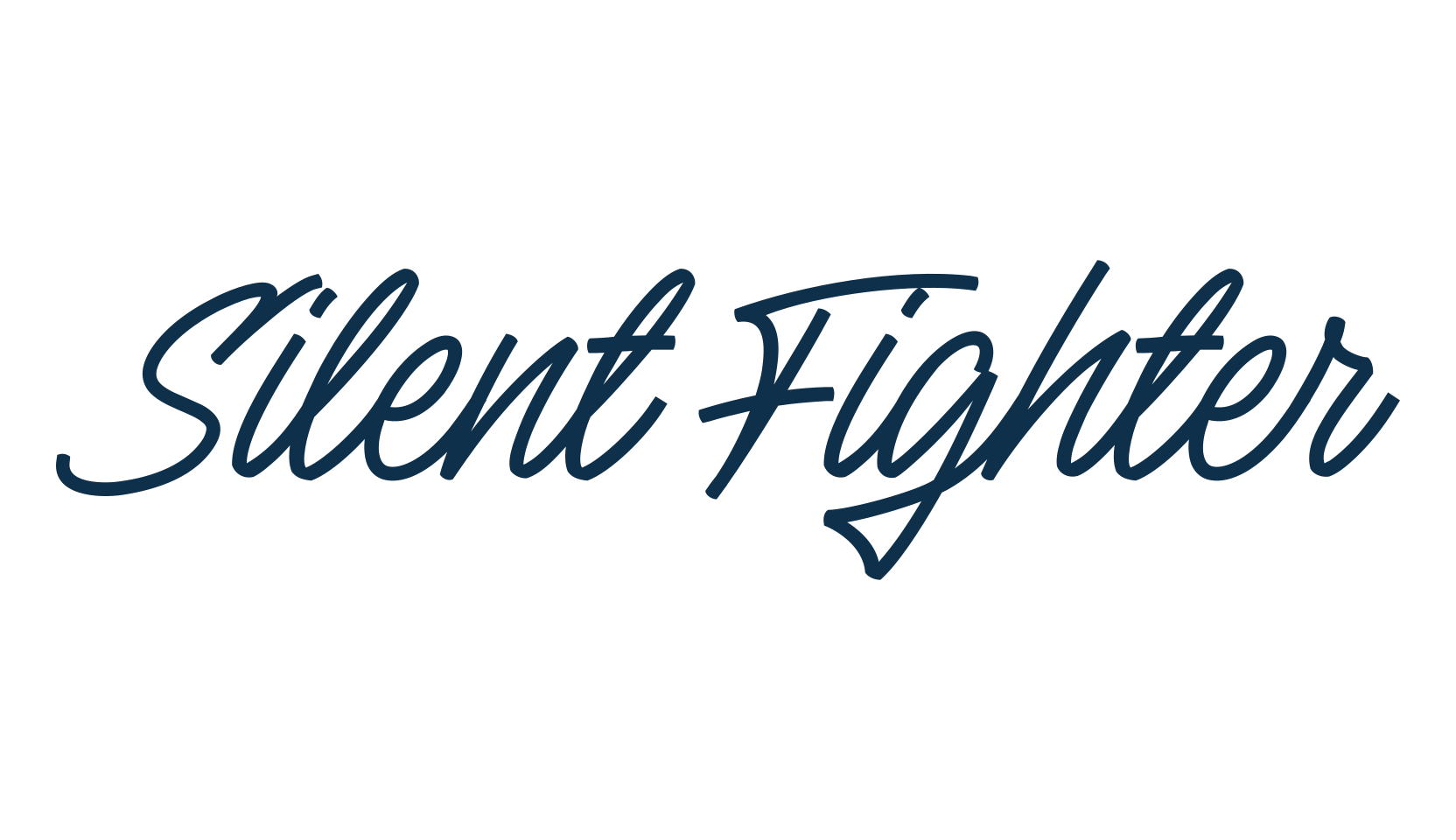 Silent Fighter, handwriting font preview