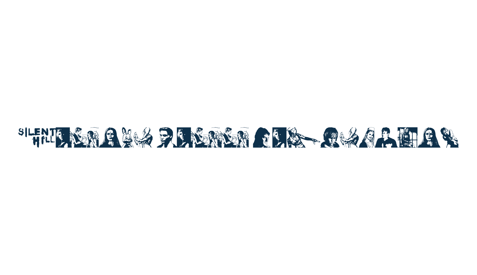 Silent Hill Nightmares, fancy decorative font preview