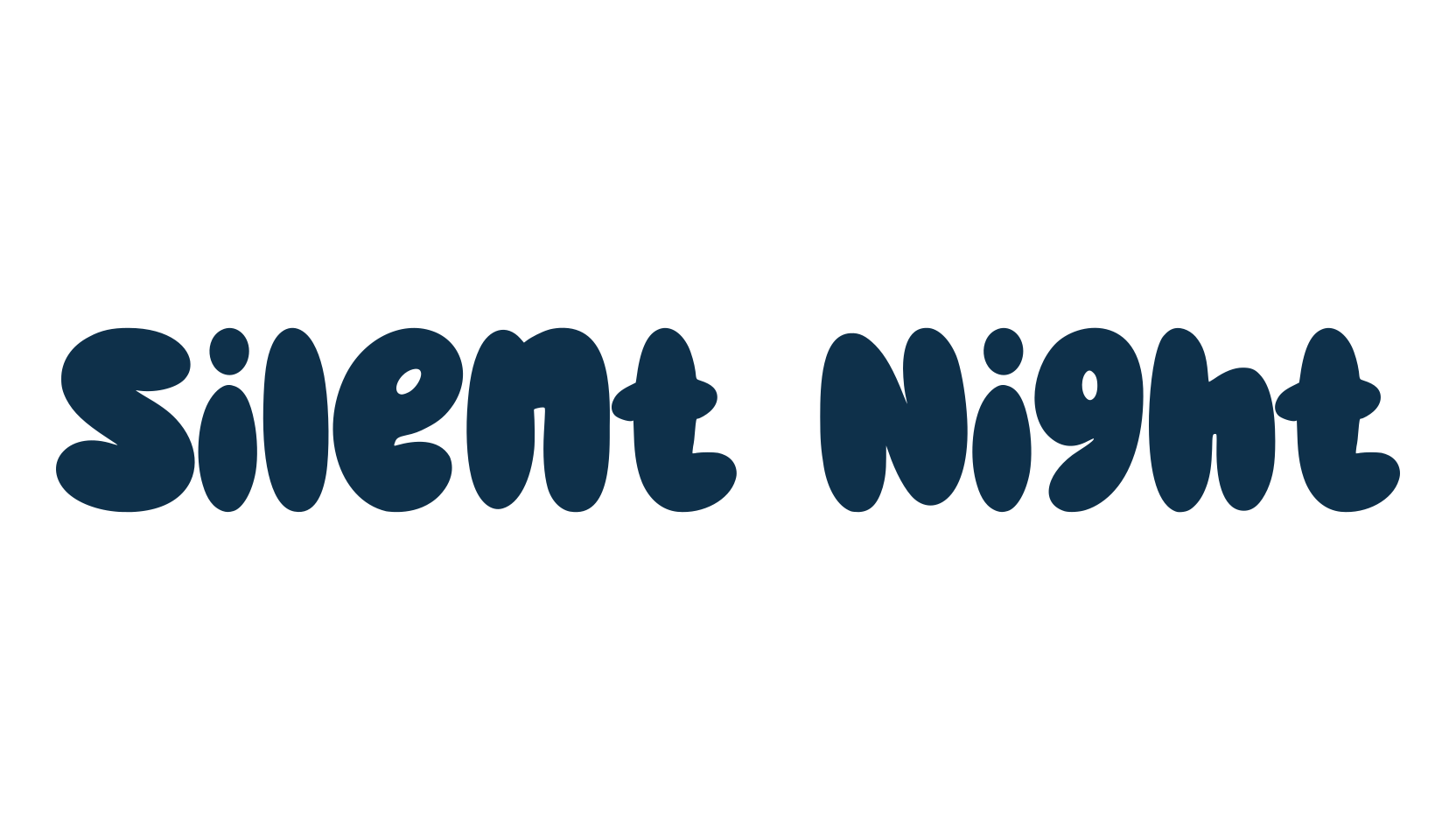 Silent Night, cartoon font preview