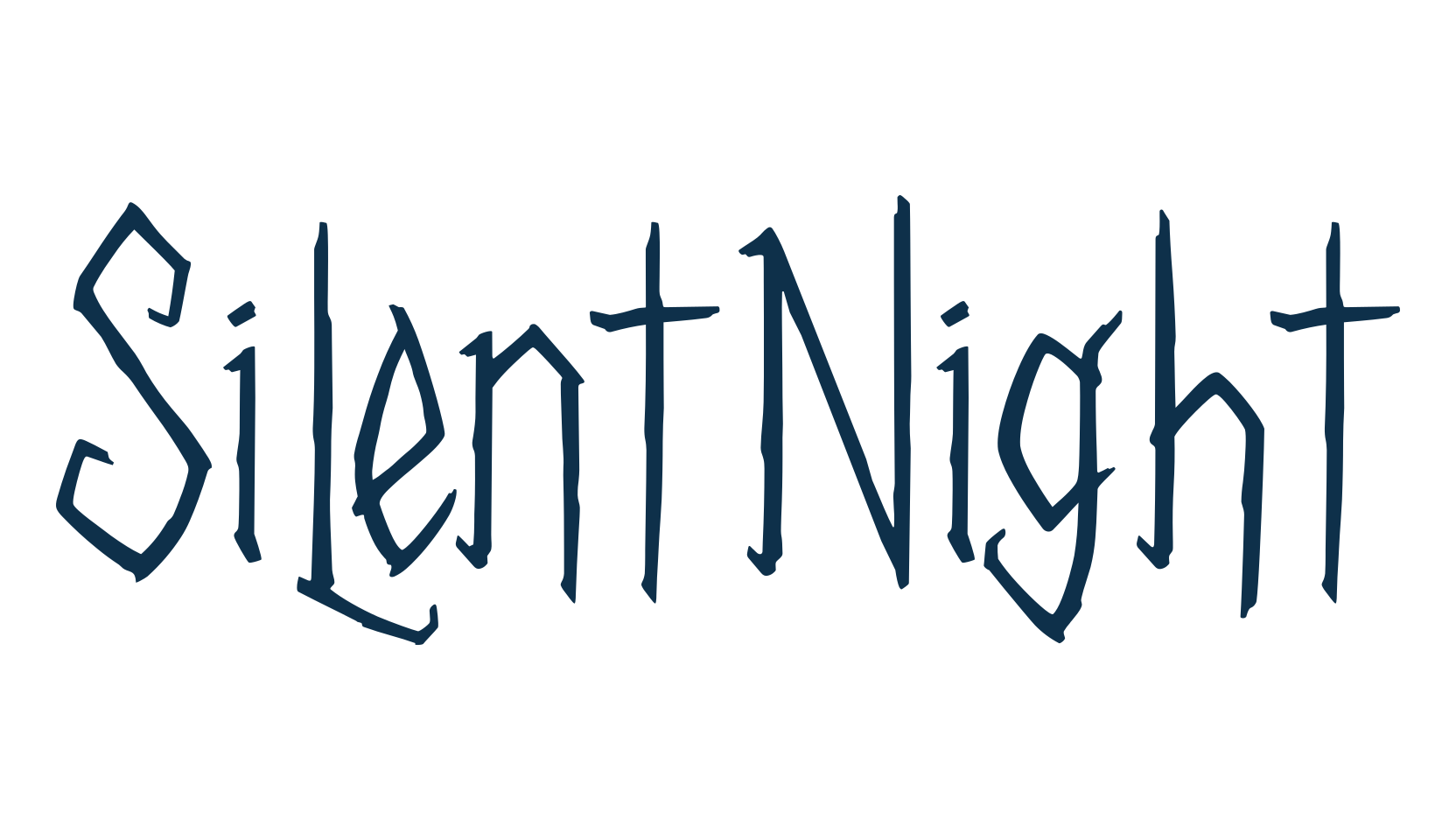 Silent Night (silent-night), fancy decorative font preview