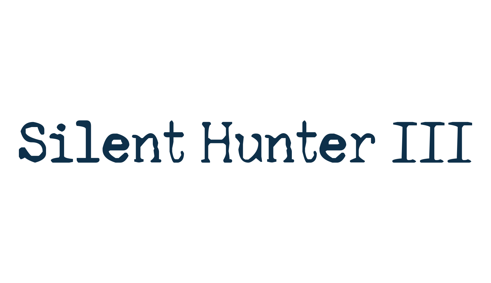 Silent Hunter III, fancy typewriter decorative font preview