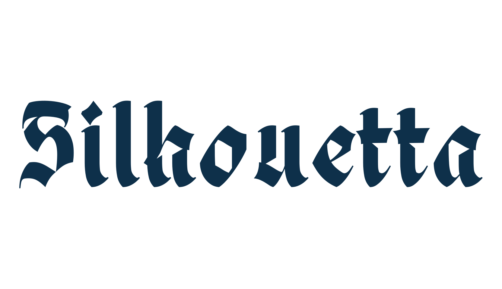 Silhouetta, gothic modern font preview