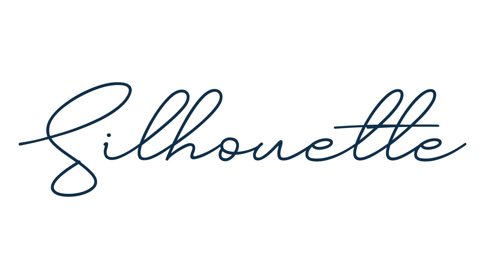 Silhouette (silhouette-2), script handwritten fancy decorative calligraphy font preview