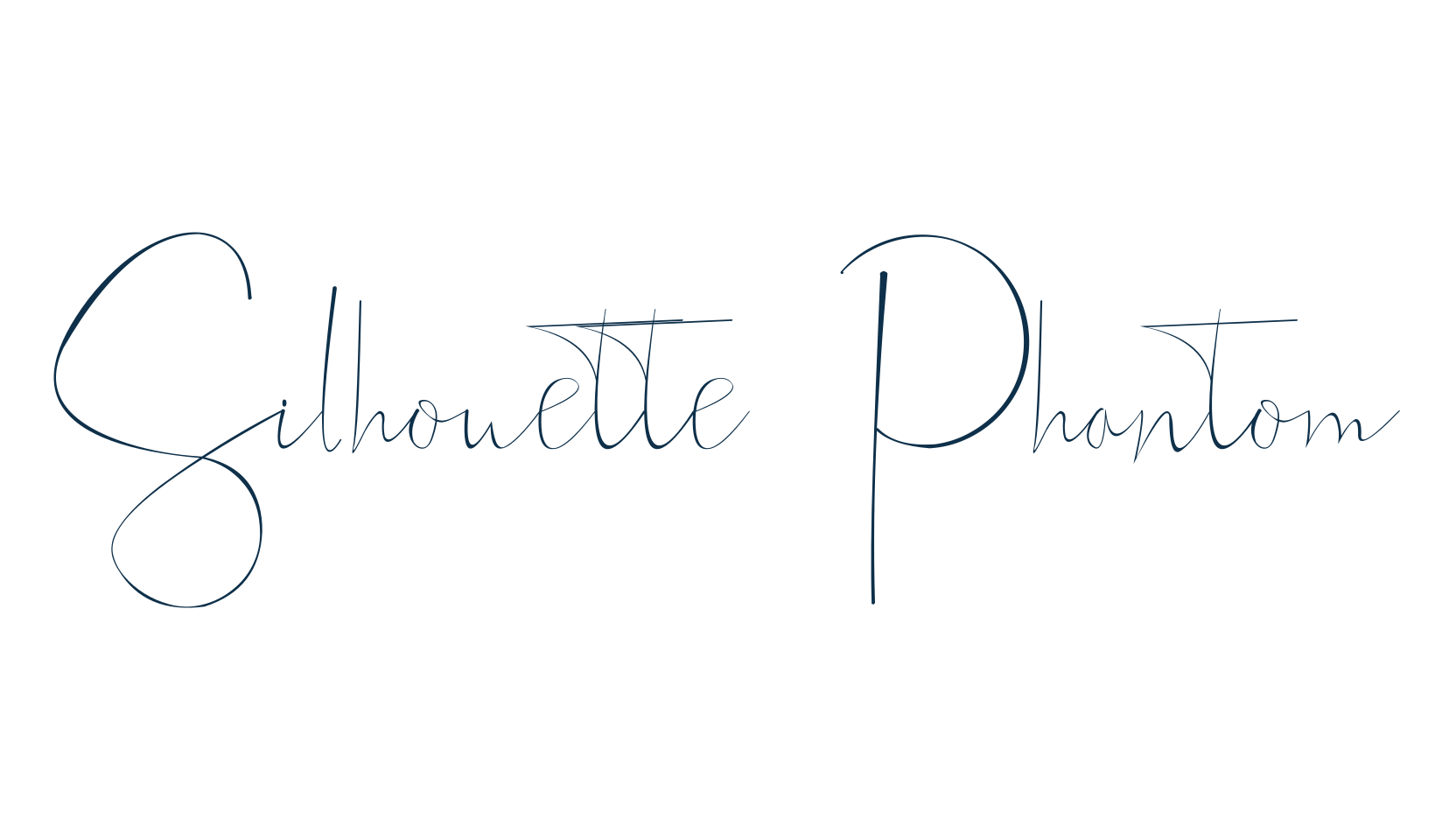 Silhouette Phantom, script handwritten fancy decorative calligraphy font preview