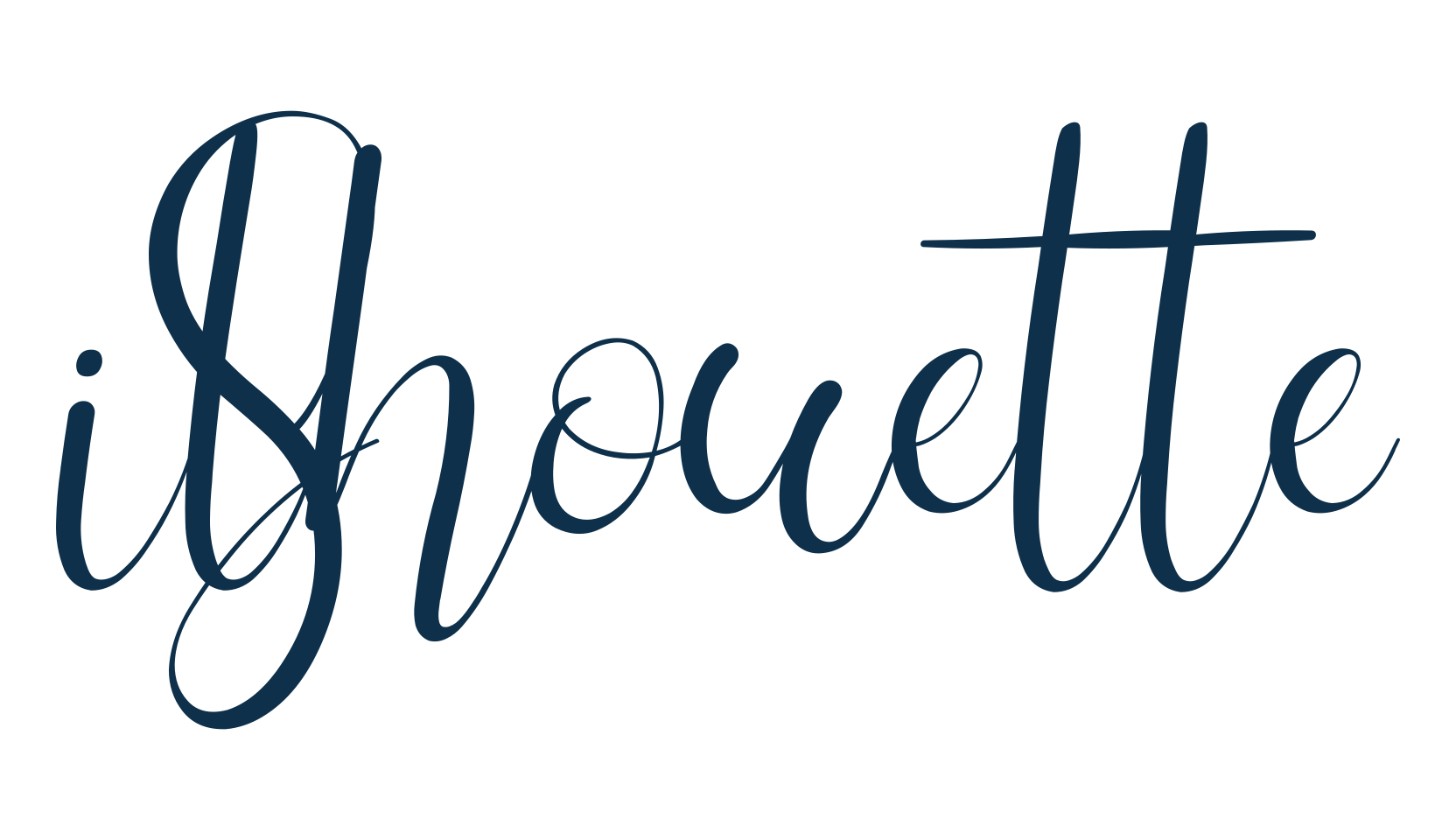 Silhouette (silhouette), calligraphy font preview