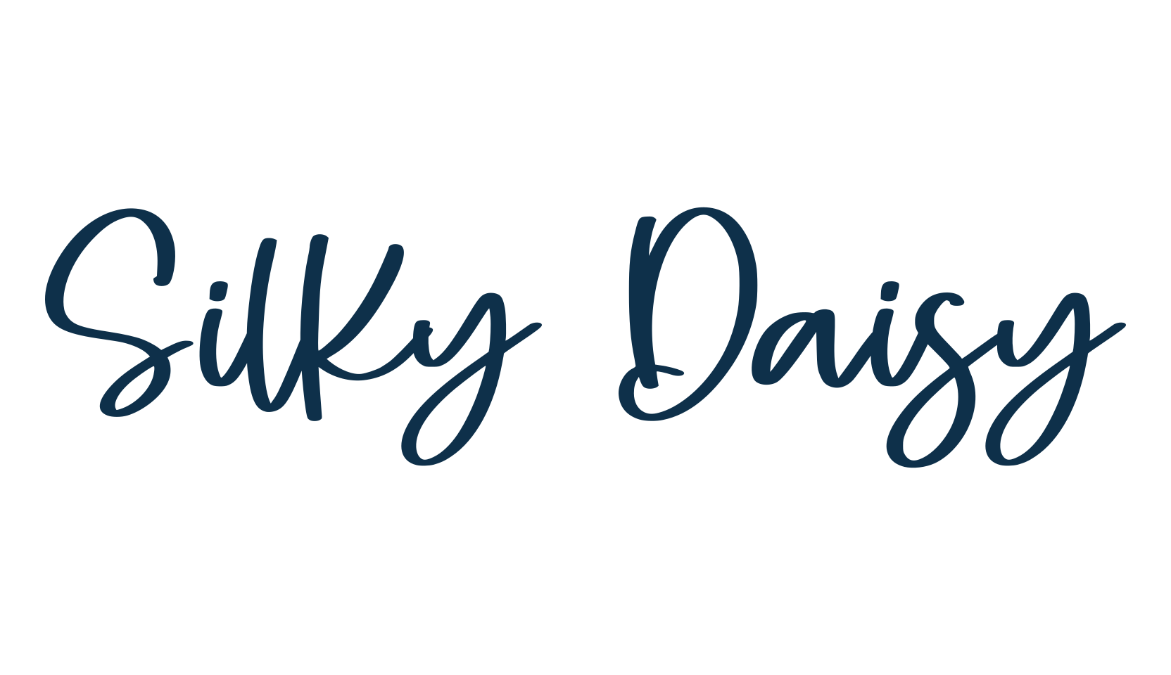 Silky Daisy, handwriting font preview