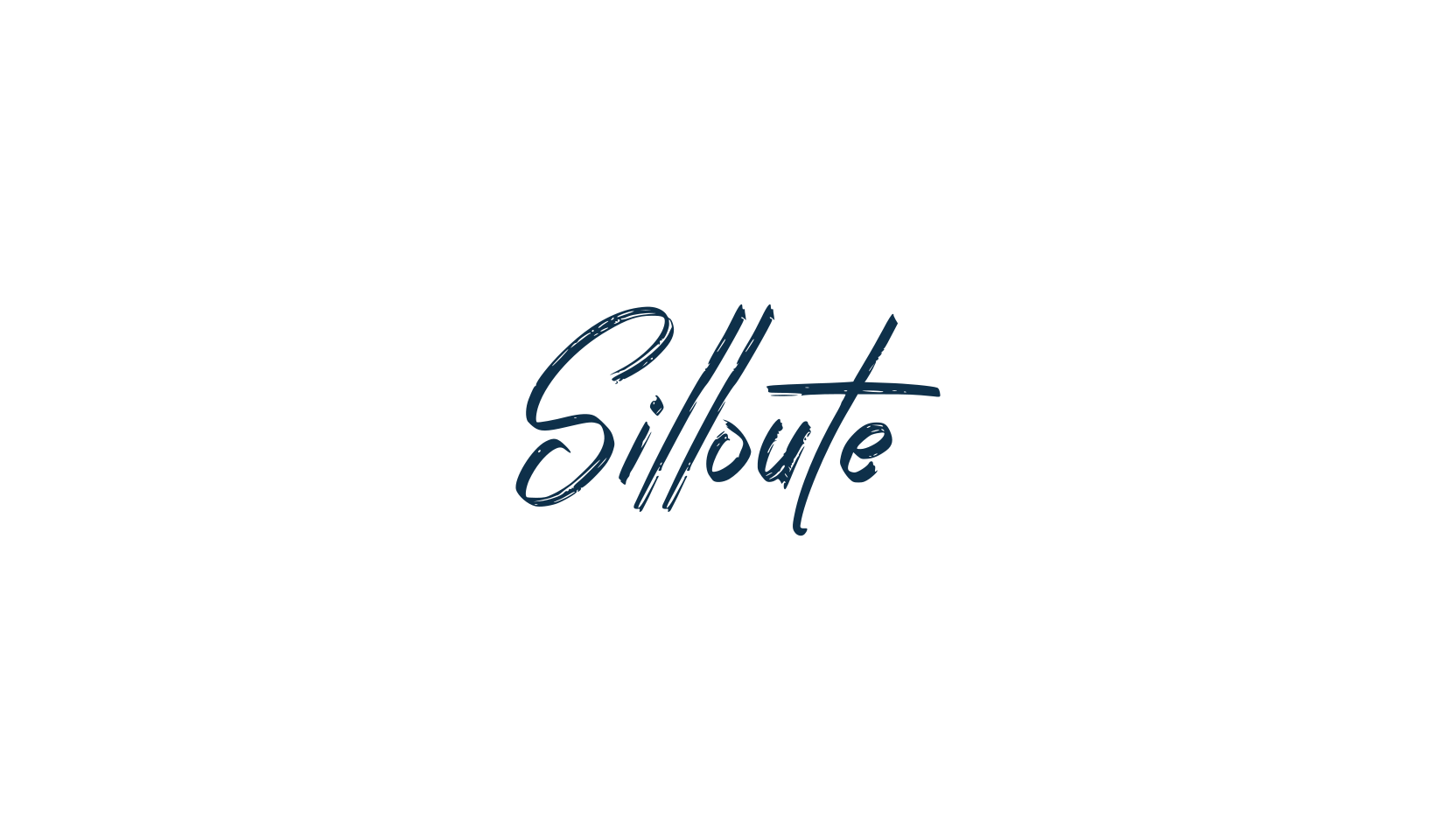 Silloute, script brush fancy decorative calligraphy font preview