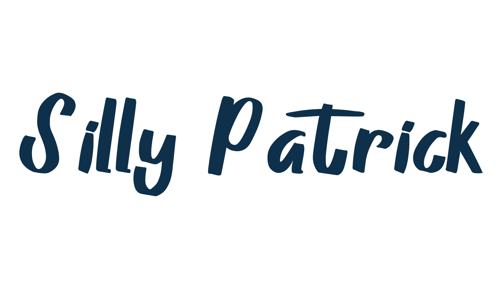 Silly Patrick, script handwritten fancy decorative calligraphy font preview